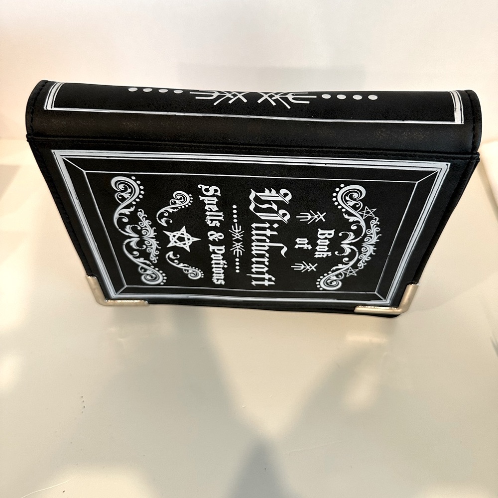 Black NWOT Crossbody Bag Designed to Look Like “Book of Witchcraft” - Picture 5 of 8